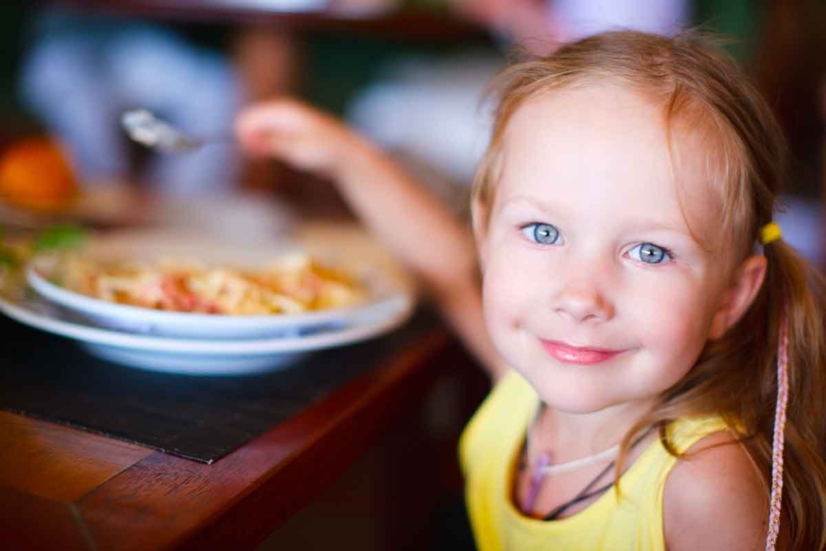 Healthy options children's menu at Discovery Village