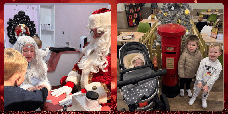 Small children share their experiences with santa at Discovery Village