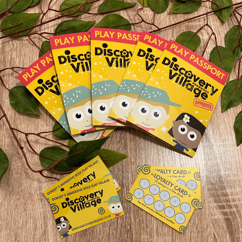 Play passports for children and loyalty cards for parents at Discovery Village