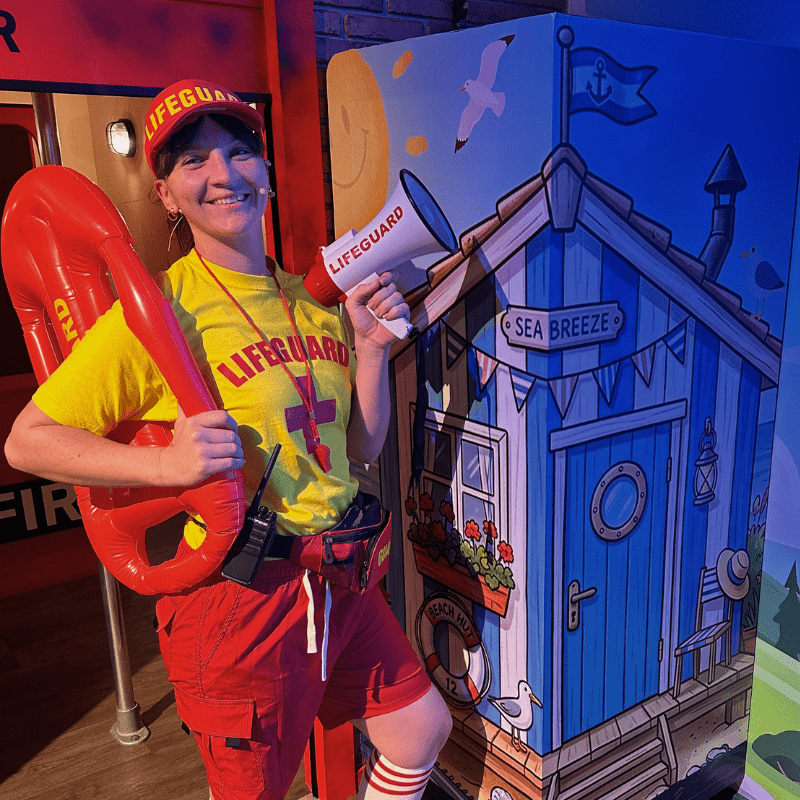 A beach themed role play adventure with our very own RNLI lifeguard character