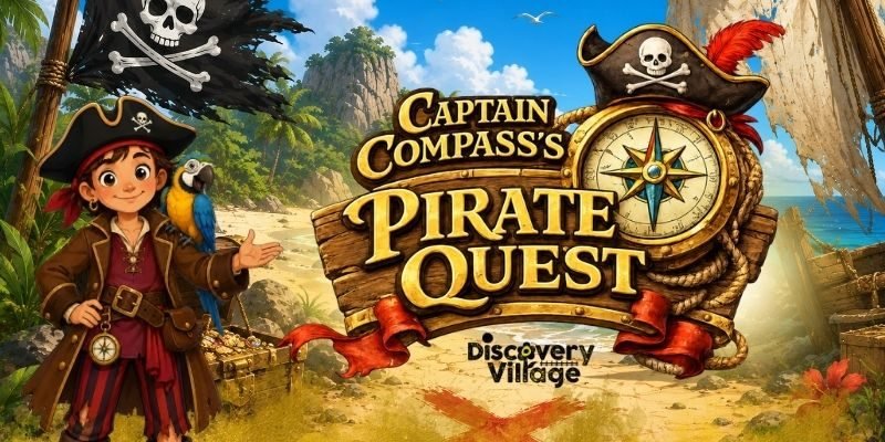 Captain Compass’s Smugglers’ Trail Children working together to rebuild a giant pirate treasure map during the summer holiday story