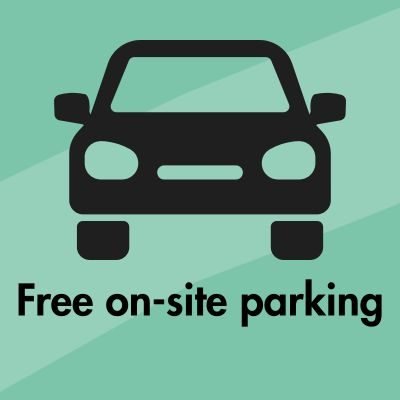 We have free parking on site for our customers